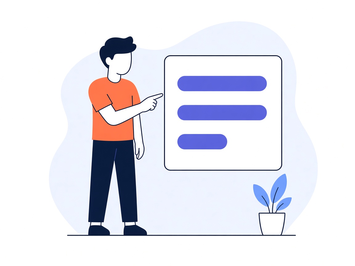 A person reviewing a checklist of speech sections with progress bars